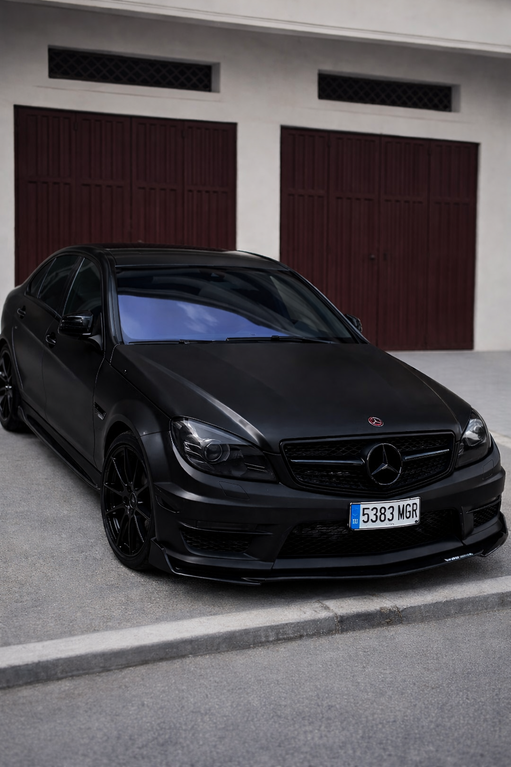 Black Mercedes AMG C63